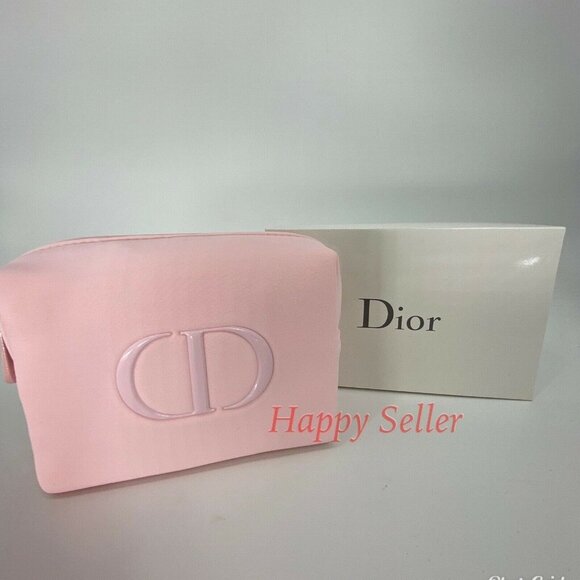 DIOR POUCH BAG CD LOGO ZIP MAKEUP TOILETRY COSMETIC CASE DOPP KIT ORGANIZER NEW - Picture 4 of 7